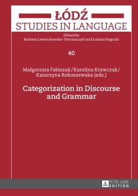Immagine di copertina: Categorization in Discourse and Grammar 1st edition 9783631664247