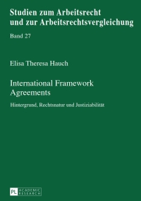 Imagen de portada: International Framework Agreements 1st edition 9783631664421