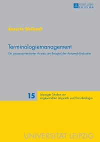 表紙画像: Terminologiemanagement 1st edition 9783631663202