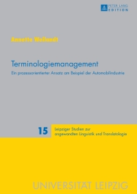 Cover image: Terminologiemanagement 1st edition 9783631663202