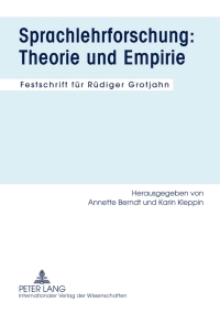 Immagine di copertina: Sprachlehrforschung: Theorie und Empirie 1st edition 9783631590010