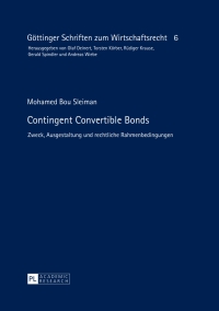 Cover image: Contingent Convertible Bonds 1st edition 9783631661512