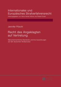 Cover image: Recht des Angeklagten auf Vertretung 1st edition 9783631665091