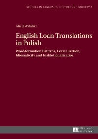 Imagen de portada: English Loan Translations in Polish 1st edition 9783631663608