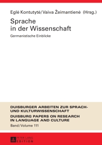Immagine di copertina: Sprache in der Wissenschaft 1st edition 9783631661871