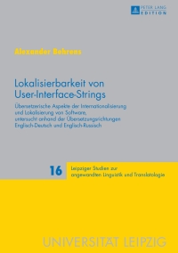 Imagen de portada: Lokalisierbarkeit von User-Interface-Strings 1st edition 9783631661949