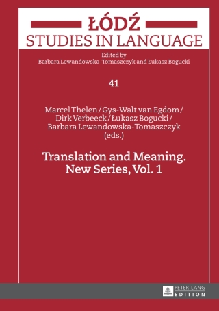 Cover image: Translation and Meaning 1st edition 9783631663905