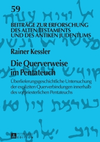 Imagen de portada: Die Querverweise im Pentateuch 1st edition 9783631665589