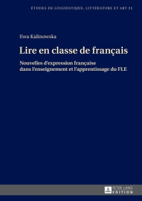 Cover image: Lire en classe de français 1st edition 9783631670347
