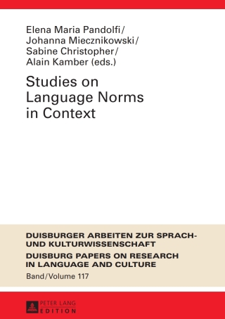 Cover image: Studies on Language Norms in Context 1st edition 9783631670361