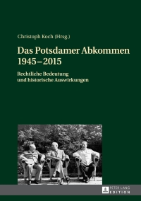 Cover image: Das Potsdamer Abkommen 1945–2015 1st edition 9783631670910