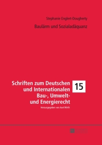 Cover image: Baulaerm und Sozialadaequanz 1st edition 9783631673423