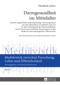 Cover image: Darmgesundheit im Mittelalter 1st edition 9783631674970