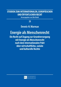 Omslagafbeelding: Energie als Menschenrecht 1st edition 9783631674406