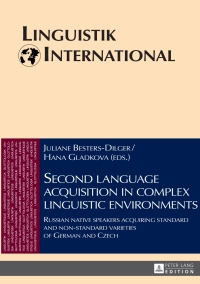 صورة الغلاف: Second language acquisition in complex linguistic environments 1st edition 9783631678510