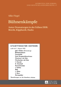 Cover image: Buehnenkaempfe 1st edition 9783631678947