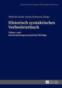 Titelbild: Historisch syntaktisches Verbwoerterbuch 1st edition 9783631679043