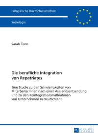 Cover image: Die berufliche Integration von Repatriates 1st edition 9783631675601