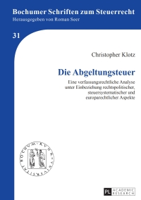 Cover image: Die Abgeltungssteuer 1st edition 9783631677070
