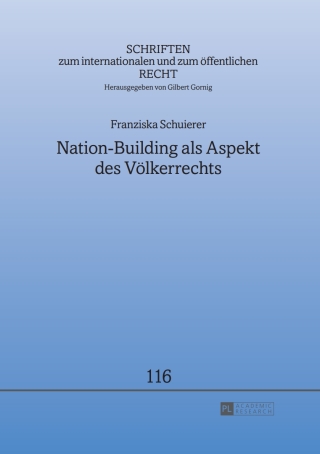 Cover image: Nation-Building als Aspekt des Voelkerrechts 1st edition 9783631681152