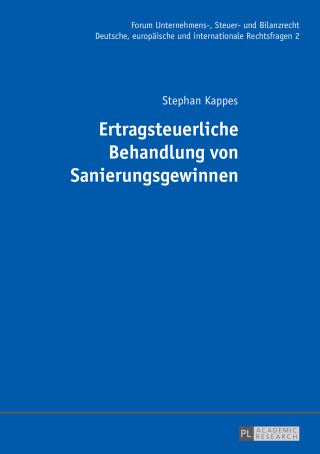 Imagen de portada: Ertragsteuerliche Behandlung von Sanierungsgewinnen 1st edition 9783631672372