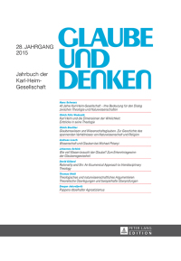 Immagine di copertina: Glaube und Denken 1st edition 9783631666302