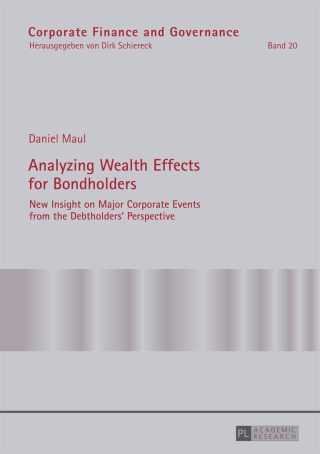 Cover image: Analyzing Wealth Effects for Bondholders 1st edition 9783631671191