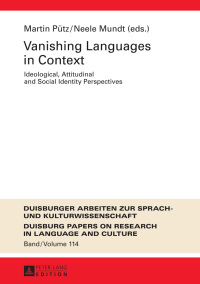 Immagine di copertina: Vanishing Languages in Context 1st edition 9783631670491