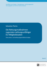 Cover image: Die Rettungsmaßnahmen zugunsten zahlungsunfaehiger EU-Mitgliedstaaten 1st edition 9783631669105