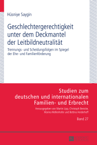 Cover image: Geschlechtergerechtigkeit unter dem Deckmantel der Leitbildneutralitaet 1st edition 9783631678992