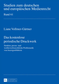 صورة الغلاف: Das kostenlose periodische Druckwerk 1st edition 9783631668511