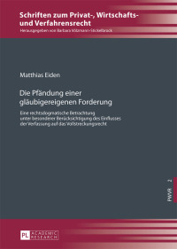 Imagen de portada: Die Pfaendung einer glaeubigereigenen Forderung 1st edition 9783631678688