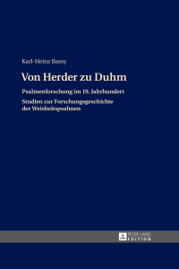 Imagen de portada: Von Herder zu Duhm 1st edition 9783631668351