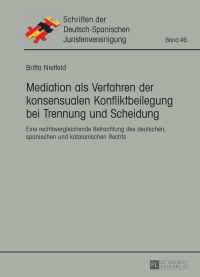 Cover image: Mediation als Verfahren der konsensualen Konfliktbeilegung bei Trennung und Scheidung 1st edition 9783631668092