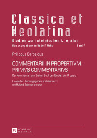 Cover image: COMMENTARII IN PROPERTIVM - PRIMVS COMMENTARIVS 1st edition 9783631668061