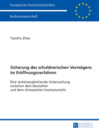 Immagine di copertina: Sicherung des schuldnerischen Vermoegens im Eroeffnungsverfahren 1st edition 9783631674697