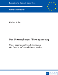 Cover image: Der Unternehmensfuehrungsvertrag 1st edition 9783631673836