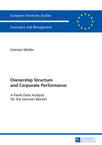 صورة الغلاف: Ownership Structure and Corporate Performance 1st edition 9783631667156
