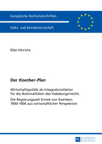 Immagine di copertina: Der «Koerber-Plan» 1st edition 9783631354285