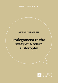 Cover image: Prolegomena to the Study of Modern Philosophy 1st edition 9783631673386