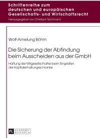 Immagine di copertina: Die Sicherung der Abfindung beim Ausscheiden aus der GmbH 1st edition 9783631673379
