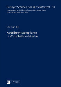 Cover image: Kartellrechtscompliance in Wirtschaftsverbaenden 1st edition 9783631672921