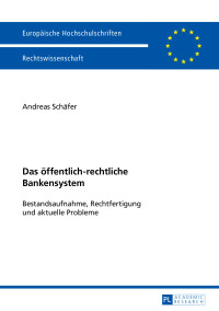 Cover image: Das oeffentlich-rechtliche Bankensystem 1st edition 9783631663615