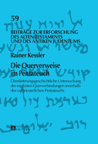 صورة الغلاف: Die Querverweise im Pentateuch 1st edition 9783631665589