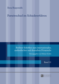 Cover image: Parteiwechsel im Schiedsverfahren 1st edition 9783631665275