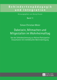 Cover image: Dabeisein, Mitmachen und Mitgestalten im Wohnheimalltag 1st edition 9783631664971