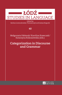 Titelbild: Categorization in Discourse and Grammar 1st edition 9783631664247