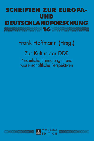 Cover image: Zur Kultur der DDR 1st edition 9783631664070