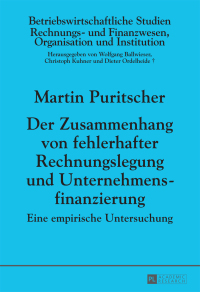 Cover image: Der Zusammenhang von fehlerhafter Rechnungslegung und Unternehmensfinanzierung 1st edition 9783631664018