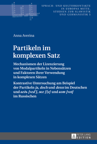 Imagen de portada: Partikeln im komplexen Satz 1st edition 9783631661413